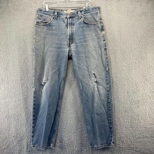 Levi's 550 Jeans Mens 36x32 Blue Denim Cotton Straight Leg Relaxed Fit 35x30